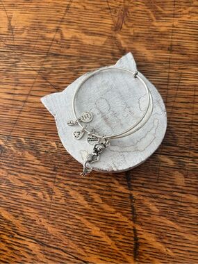 Silver Mermaid Charm Bangle Bracelet Alex and Ani Summer Coastal